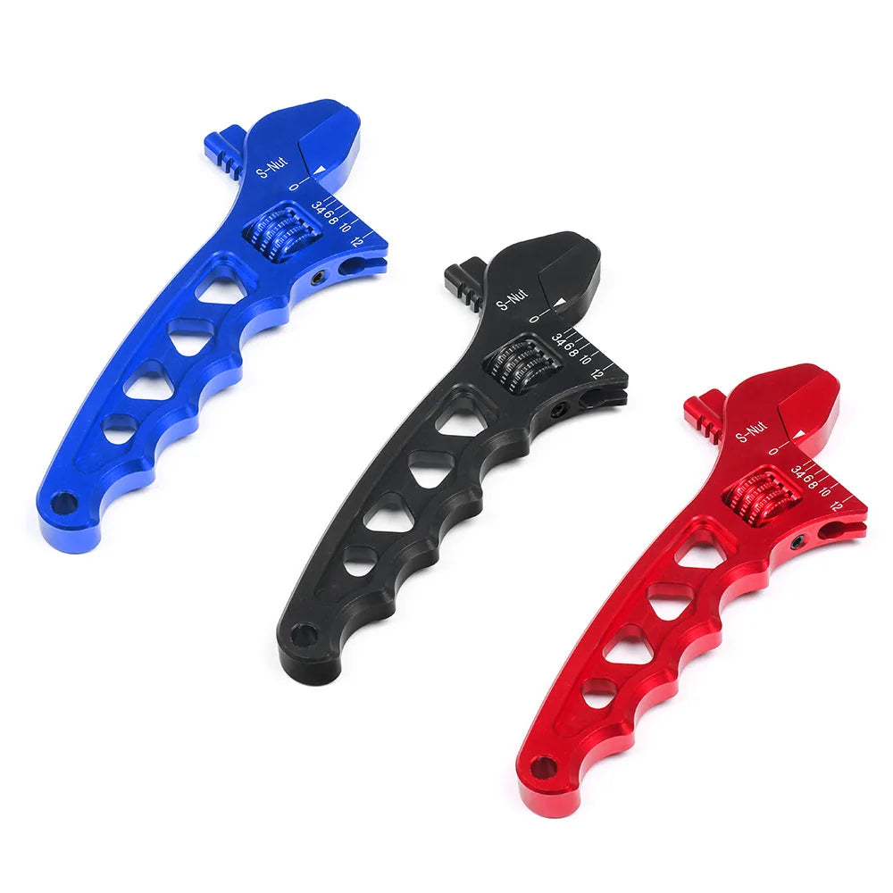 Adjustable Aluminum AN Wrench Hose Fitting Spanner Tool AN3-AN12 Blue/Red/Black
