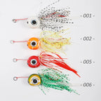 NOEBY Tai Rubber Kabura Jig Lure Set 4pcs Saltwater Snapper Jig Heads 40-120g