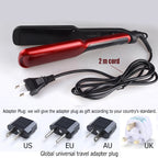 Kemei Professional Hair Straightener Irons LED Display Ceramic Flat Iron Wide Plates Chapinha Para Cabelo Adjustable Temperature