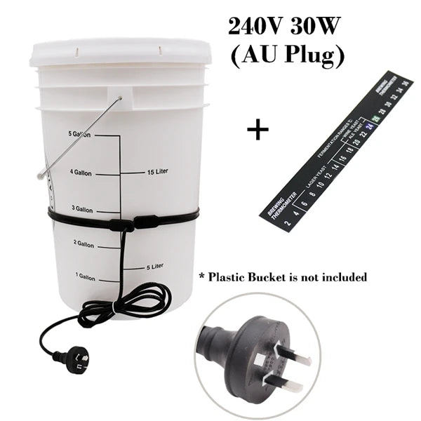 Homebrew Brew Belt Fermentation Heating Belt for Beer Wine Spirits 25Watt Plastic Fermenter Bucket 220V/110V EU/US Plug