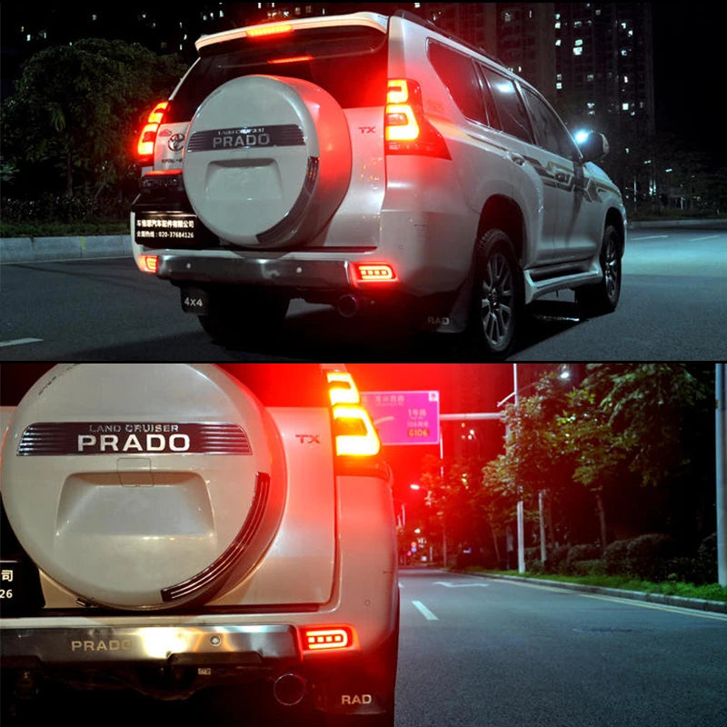 iJDM Bumper Reflector LED Tail Brake Rear Fog Turn Lights for 2010-2019 Toyota Land Cruiser Prado 150