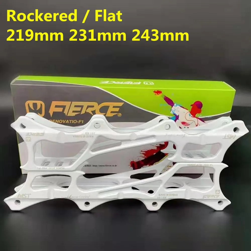 Flat / Rocked F1 MST Fierce Skating Chassis 219mm 231mm 243mm Inline Skates Base 4X80mm 243 Young Slide 4 Wheels Roller Frame