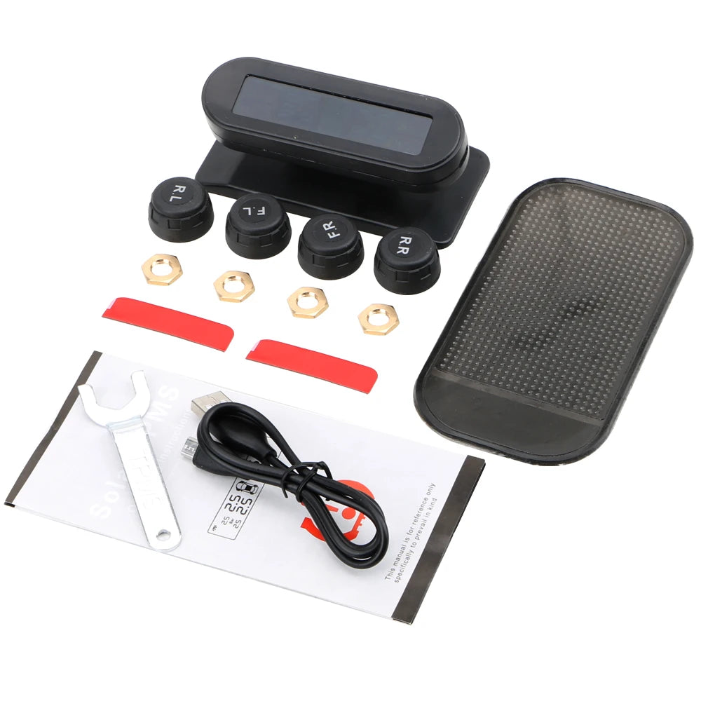 Car TPMS Sensors Tire Pressure Monitoring System Tyre On Board Computer Diagnostic Solar/USB Off Road 4x4 Automobile Accessories