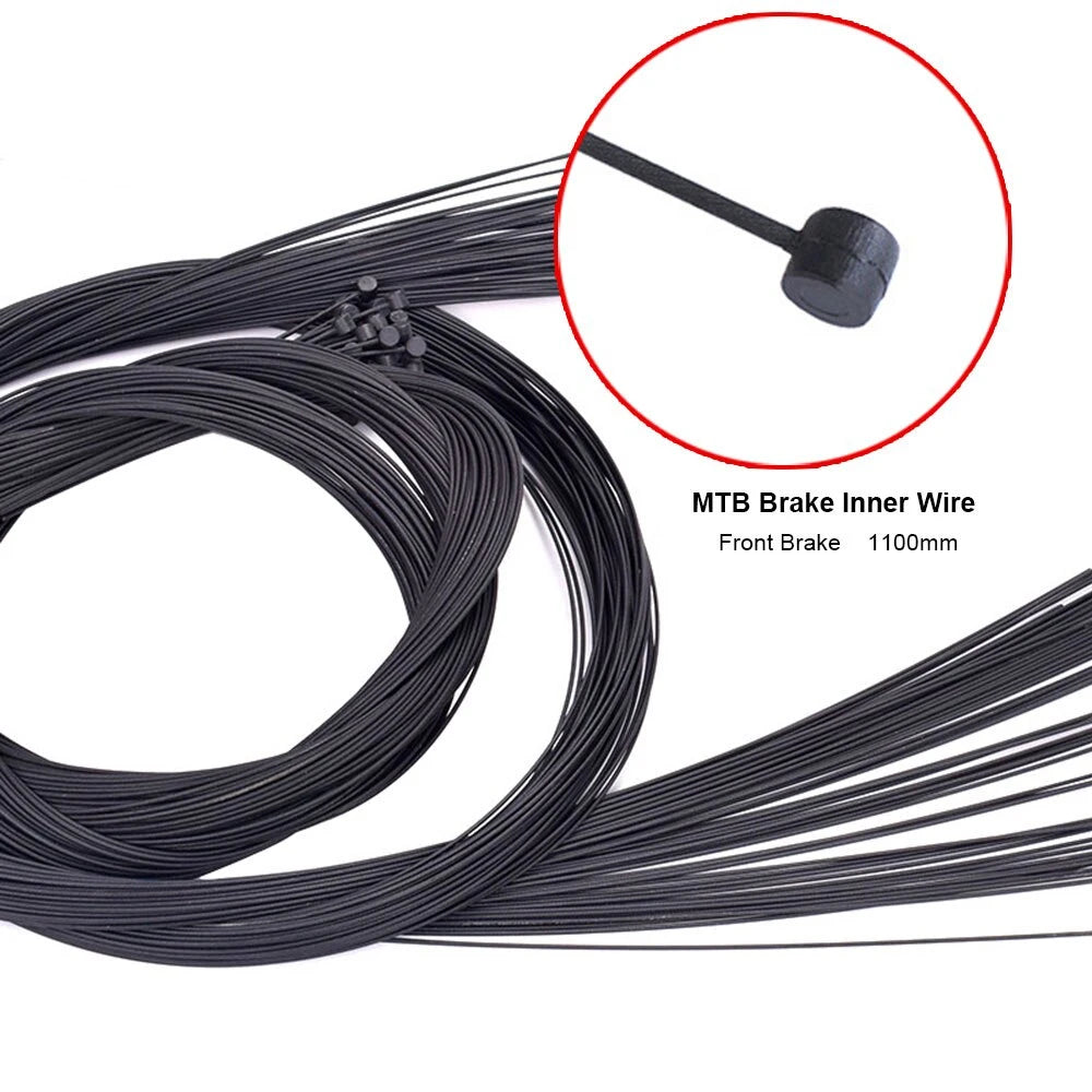 5Pcs MTB Road Bicycle Coated Shifting/Brake Cable Bike Front Rear Brake Line Derailleur Line Core Wire Rope 1.1m 1.7m 1.55m 2.1m