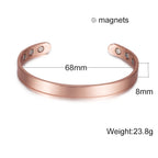 Vinterly Pure Copper Bracelets Men Magnetic Arthritis Relief Adjustable Magnets Cuff Banglse Health Energy Jewelry Women Men