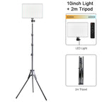 10inch LED Video Light Panel Kit EU Plug 2700K-5700K Photography Lighting With Tripod Arm Stand For Live Stream Video Photo Lamp