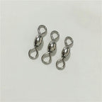 1000pcs/lot 3#/4#/5#/6#/7#/8#/10# Copper Stainless Steel Connector Bearing Rolling Swivel Snap Fishing Tackle Accessories Pesca