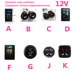 Universal Built-in Car Seat Heater Kit Fit 2 Seats 12V 100W Carbon Fiber Heating Pads with 3 Levels Control Switch System