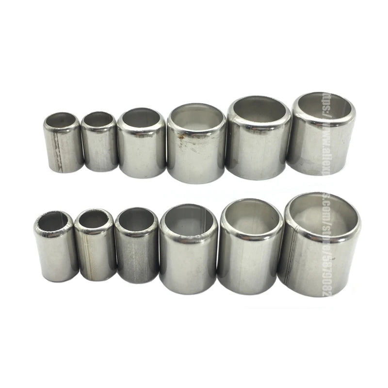 50Pcs-Pack High-Pressure Hose Crimp Tools Stainless Steel Sleeve Pipe Exhaust Connector 11.5MM -18MM Pipe Joiner