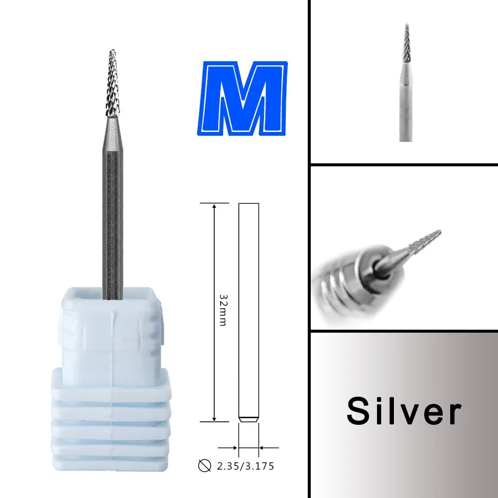RolinStar Many Sales promotion type Carbide barrel stable shank  Accessories Cutter pedicure nail milling drill bits