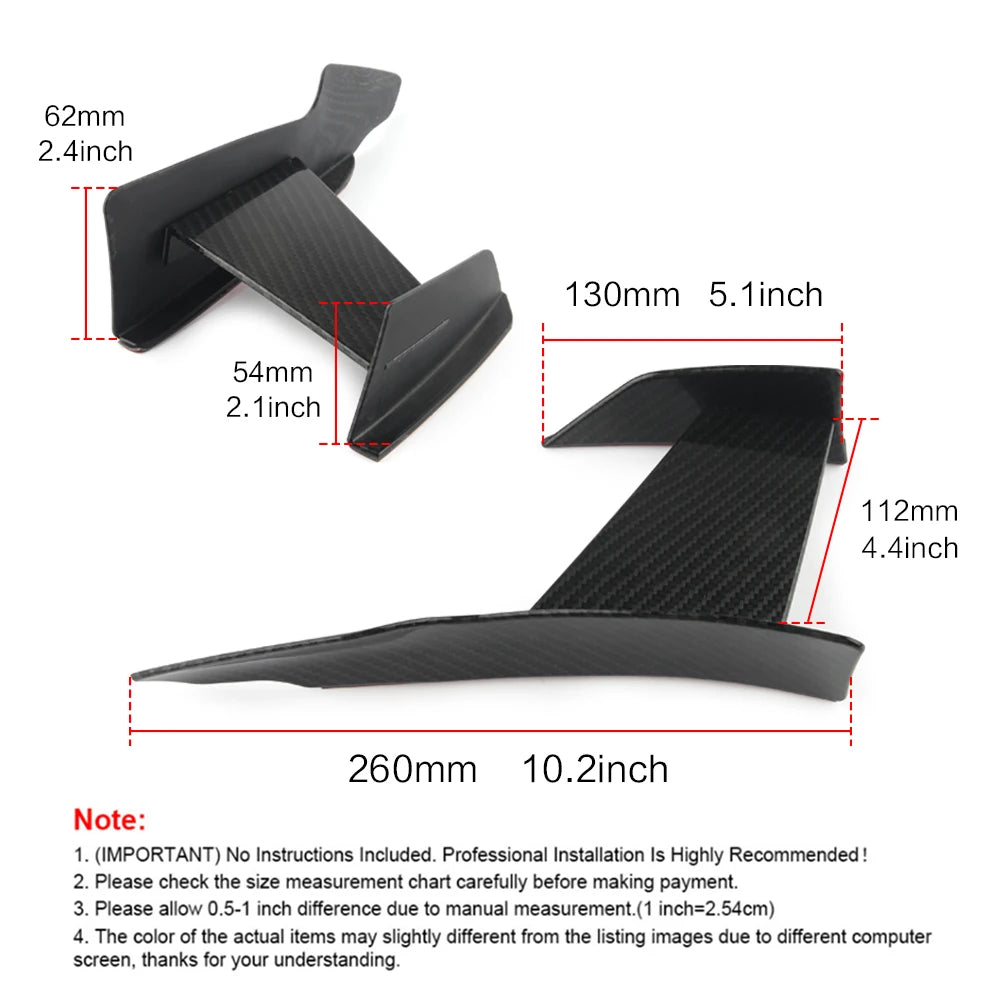 6pcs Carbon Fiber Or Bright Black Car Styling Accessories Front Bumper Side decoration For BMW F80 M3 For BMW F82 M4