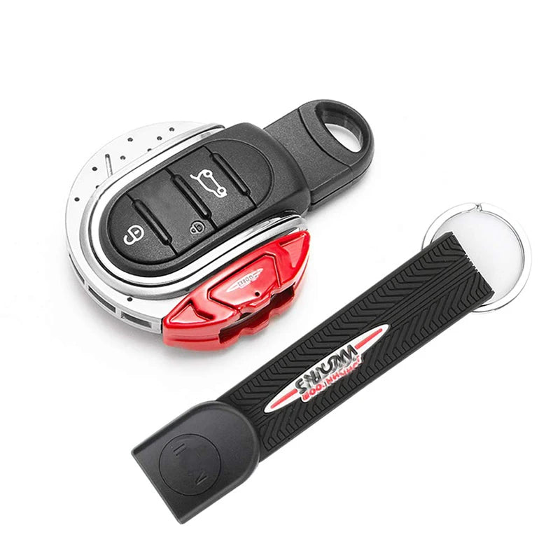 Smart Key Cover JCW Brake Disc Style Shape 3/4 button Key Fob Case Shell with Keychain Ring Belt For MINI Cooper F55 F56 F57 F60
