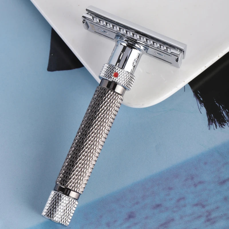 Yaqi Adjustable Safety Razor for Men, The Final Cut, Chrome & Gunmetal Finish