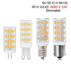 5pcs 12v 24V Dimmable LED lampada g4 G9 E14 BA15S led bulb Cool Warm White For Crystal Chandelier Replace 50w Halogen Lamp