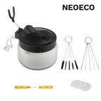Airbrush Cleaning Pot Spray Gun Cleaner Glass Air Brush Easy Holder Clean Paint Jar Bottle Spray Gun Sprayer Clean Tools Set