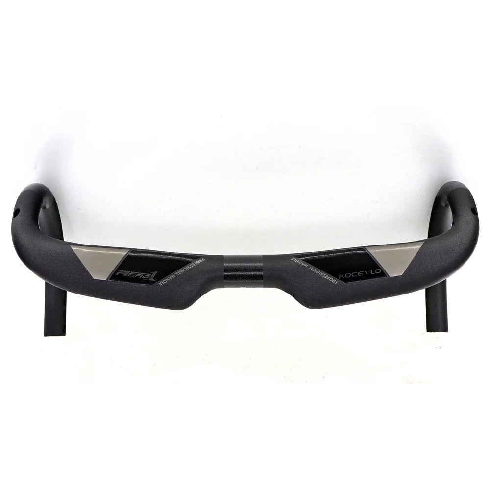 KOCEVLO carbon fiber bicycle handlebar Reduce resistance bent bar strengthen bike parts 380/400/420/440mm inner routing