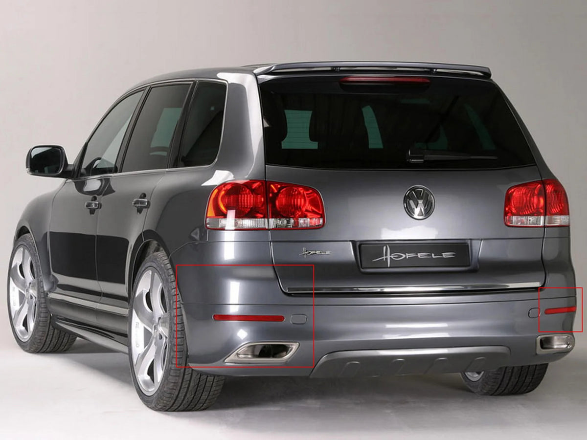 Pair Rear Bumper Reflector W/ Red Lens No Light For VW Touareg 7L 2002-2010 L+R