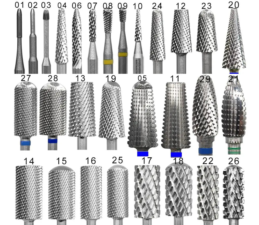 RolinStar Many Sales promotion type Carbide barrel stable shank  Accessories Cutter pedicure nail milling drill bits