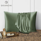 DISANGNI 22 Momme 100% Natural Mulberry Silk Pillowcase for Hair and Skin - Double-Sided Pure Silk, Invisible Zipper Design, 1PC