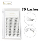 JINYANHUA Pre-Made Volume Lash Extension Fans Short Stem 0.07mm C/D Curl 8-15mm
