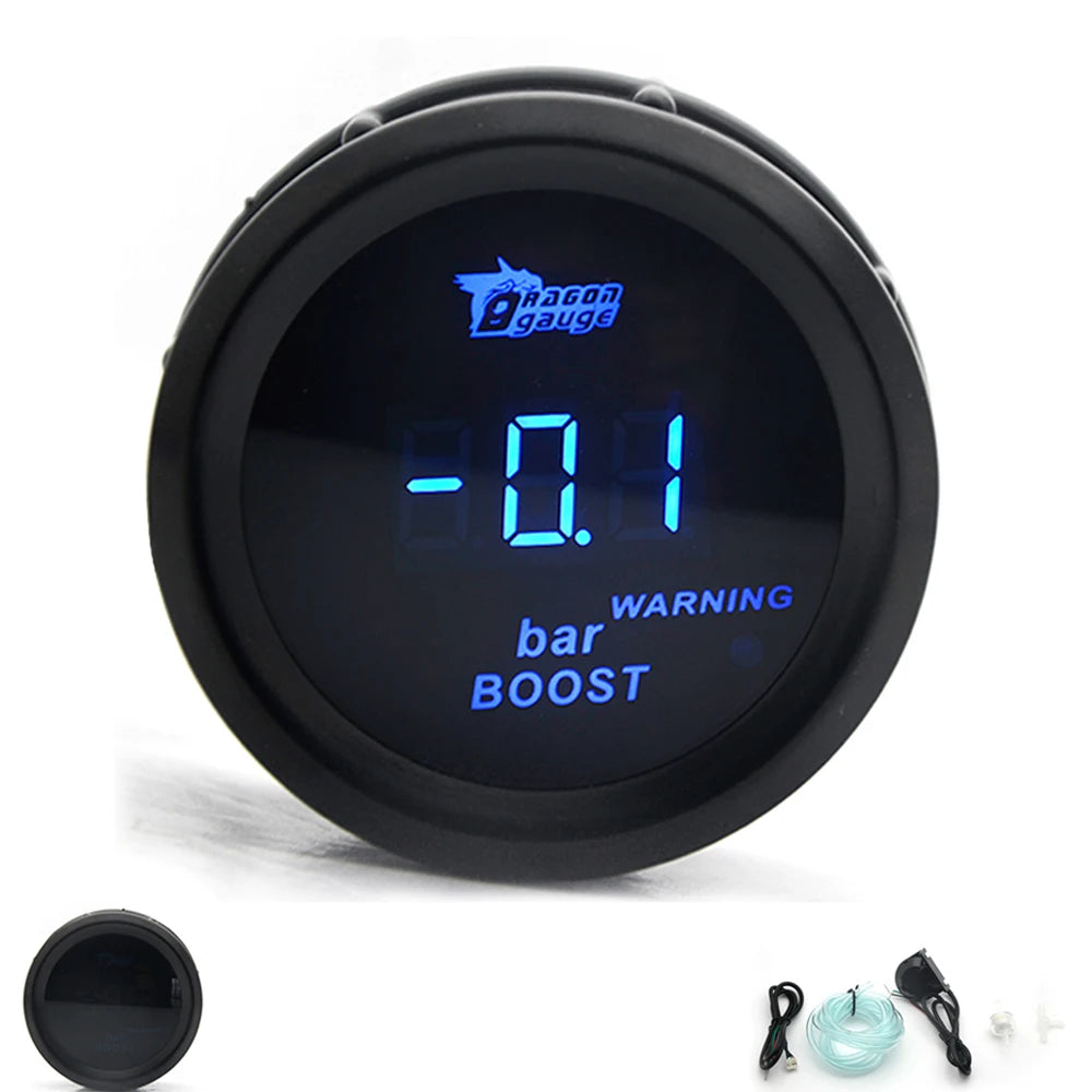 2" 52mm Car Digital Turbo Boost Gauge PSI BAR Water Temp Oil Temp Oil Pressure Gauge Voltmeter EGT Tachometer RPM gauge