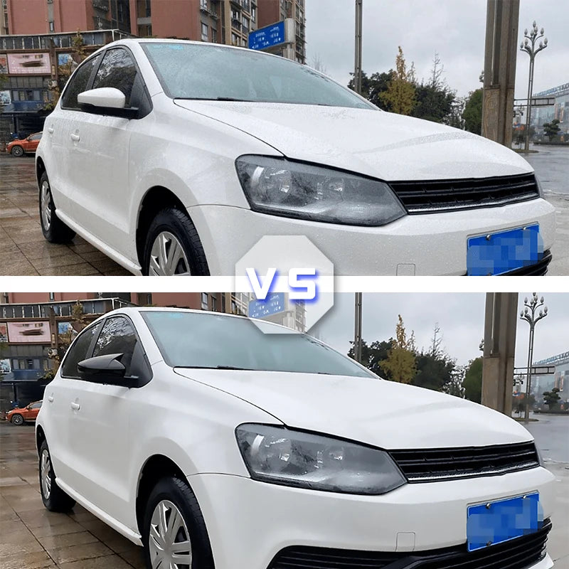 2 Pcs For Volkswagen VW Polo MK5 6R 6C 2009-2017 ABS Side Rearview Wing Mirror Cover Caps Shell Trim OX Horn Style Exterior