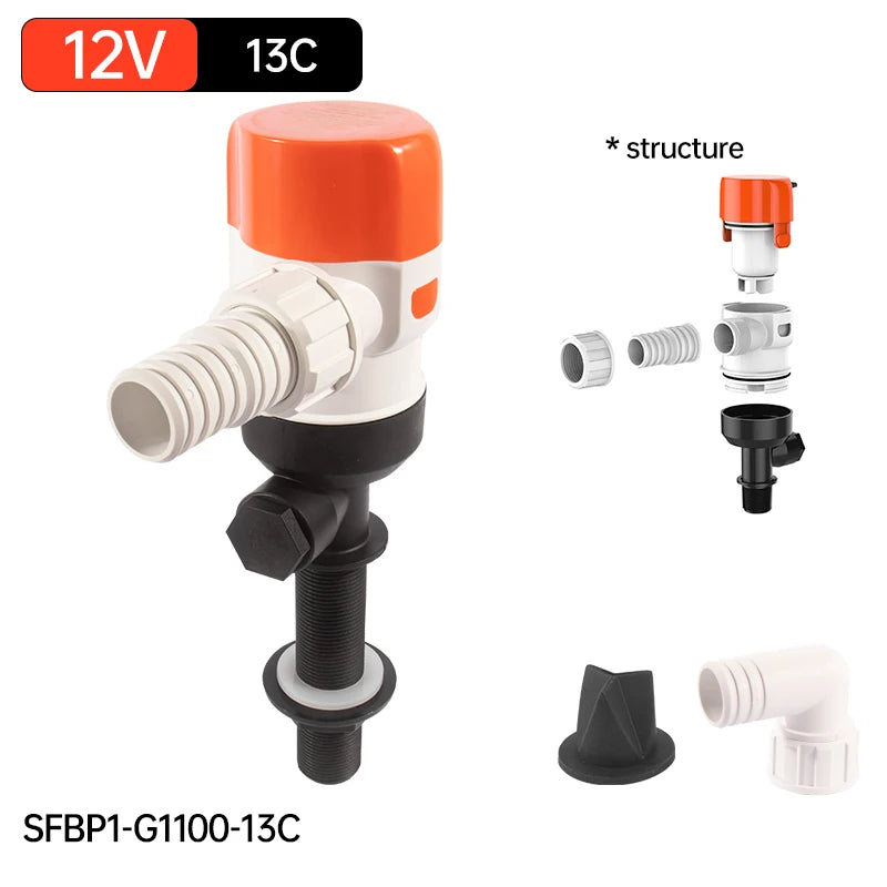 Aerated bait pump, live fish tank pump, marine Luya submarine pump, DC submersible pump