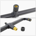 Hirisi Aluminium Carp Fishing Rod Pod Set with Bag 2pcs Bank Sticks and 2pcs Buzz Bars for 3 Rods