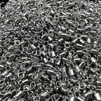 500/1000/2000/3000pcs 1#-14#/1-0/2-0/3-0 Bearing Rolling Swivel Connector Lure Link Copper Fishing Tackle Accessories Fish Tool
