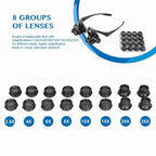 2.5X 4X 6X 8X 10X 15X 20X 25X Double Eye Loupe Head Wearing Head-Mounted Repair Jeweler Watch Clock Magnifier