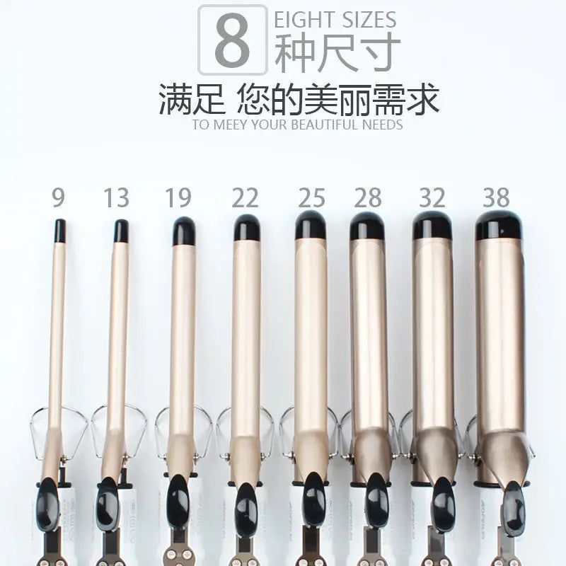 2021 New 9mm-38mm Professional Ceramic Hair Curler Lcd Curling Iron Roller Curls Wand Waver Fashion Styling Tools