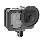 PULUZ for GoPro HERO12 11 Black 10 9 Black Thicken Housing Shell CNC Aluminum Alloy Protective Cage with Frame & 52mm UV Lens
