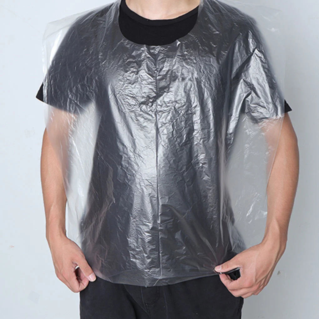 100/200/300PCS Disposable Hairdressing Cape Haircutting Hairstyling Transparent Barber Cloak Hair Dyeing Shawl 60*90cm