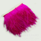 Wholesale 10 Meter 10-15CM 4-6inch Chicken Rooster Tail Feathers Trims Strip for Wedding Party Clothing Rooster Feather Trim