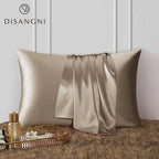 DISANGNI 22 Momme 100% Natural Mulberry Silk Pillowcase for Hair and Skin - Double-Sided Pure Silk, Invisible Zipper Design, 1PC