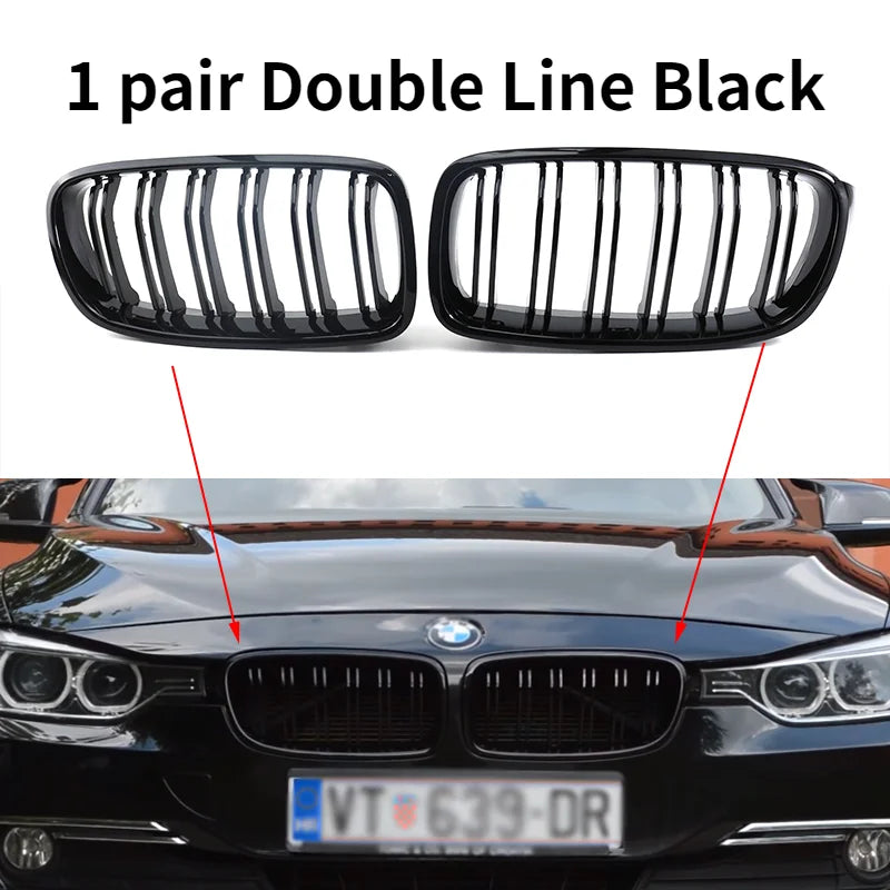 Diamond Front Bumper Kidney Grill Double Slat Racing Sport Grille for BMW 3 series F30 F31 F35 2011-19 Car Accessories