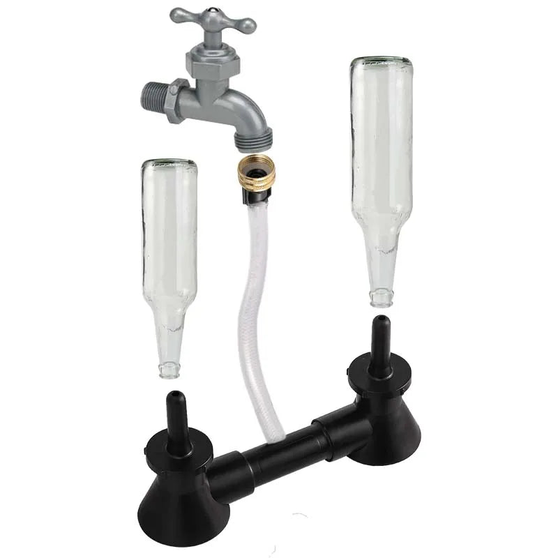 Double Blast Bottle Carboy Washer Wine Rinser Homebrew Beer & Wine Cleaning Equipment Cleaner With Kitchen Faucet Adapter Bar
