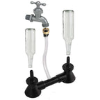Double Blast Bottle Carboy Washer Wine Rinser Homebrew Beer & Wine Cleaning Equipment Cleaner With Kitchen Faucet Adapter Bar