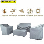 68 size silver garden patio protective cover Oxford cloth furniture dust cover rattan table and chair sofa waterproof rain cover
