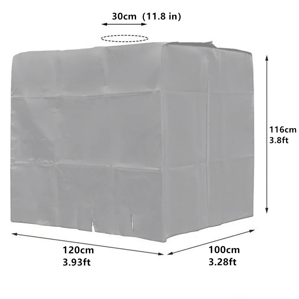 Professional 1000 Liters IBC Water Tank Cover Outdoor Garden Furniture Waterproof Anti-Dust Wind Rain Sun Snow Protection