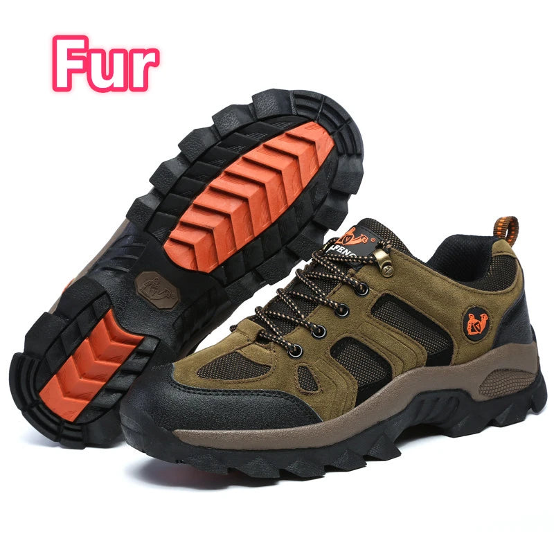 Outdoor Men Women Hiking Shoes Fashion Winter Warm Fur Trail Running Shoes Lace Up Spring Lager Size Summer Sneakers Waterproof