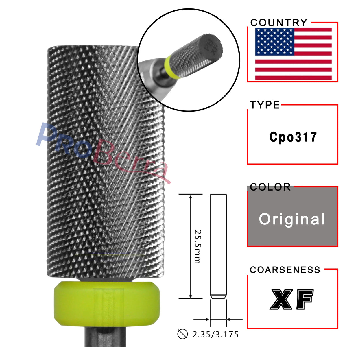 RolinStar 6.6 Large Barrel Silver  steel Carbide High quality remove gel polish 4XC acrylic