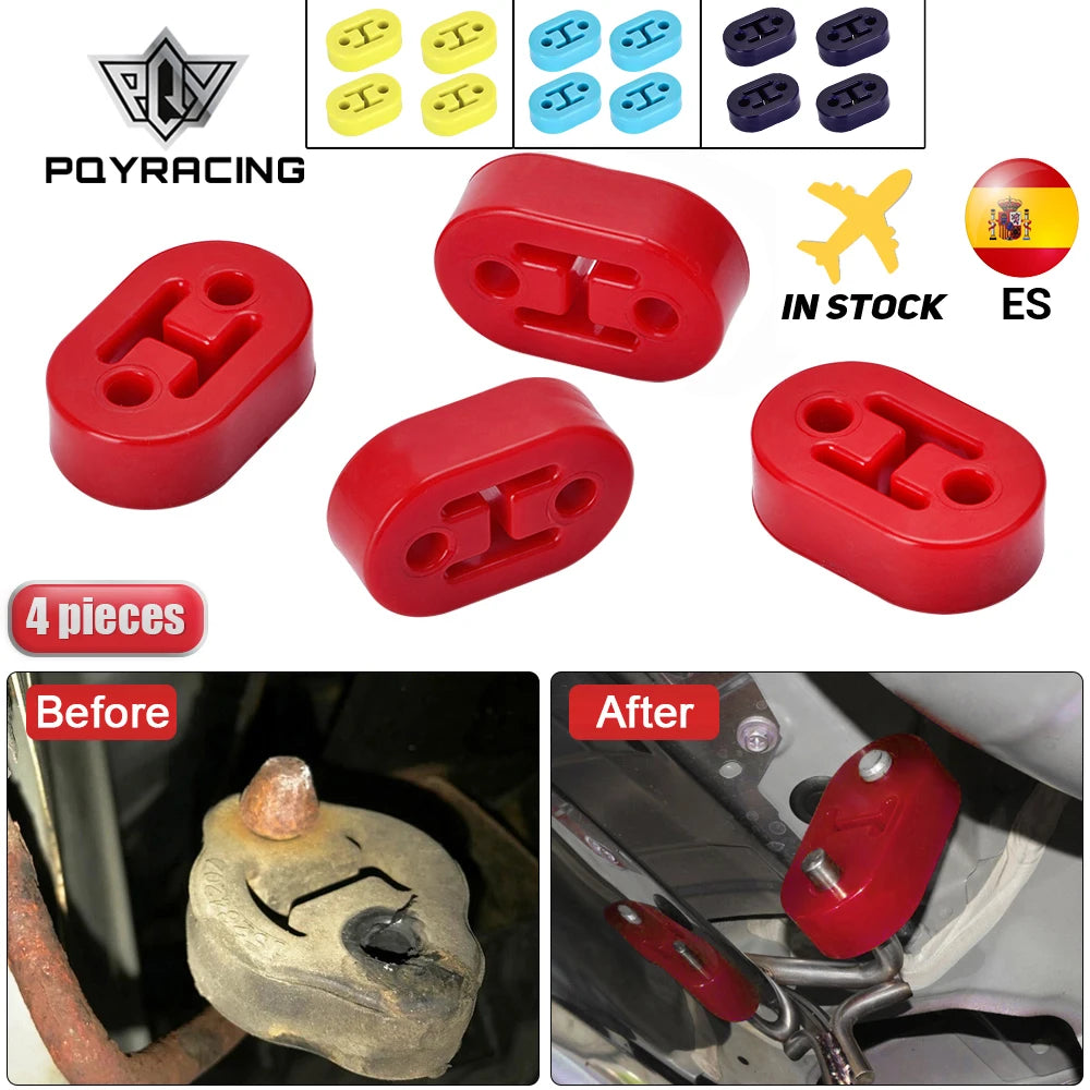 PQY - Polyurethane Exhaust/Muffler SHORT HANGERS 4pcs/lot universal Muffler Hangers Red or Blue PQY8952