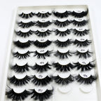 Mink Lashes Wholesale 5/10/30/50 Pairs 25mm Eyelashes Long Wispy Messy Fluffy Lashes Bulk Makeup 25 mm Mink Eyelashes