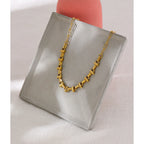 Yhpup New Metal 18 K Plated Short Chain Choker Necklace for Women Gold Stainless Steel Jewelry Joyería Acero Inoxidable Mujer