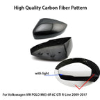 POLO Scirocco EOS Bora Jetta Beetle Passat Sagitar Car carbon fiber rear mirror cover For Volkswage VW Golf 6 Golf 5 Golf 7 CC