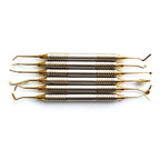 6pcs/set Dental Composite Resin Filling Spatula Titanium Plated Head Resin Filler Thick Handle Dentistry Instrument Material