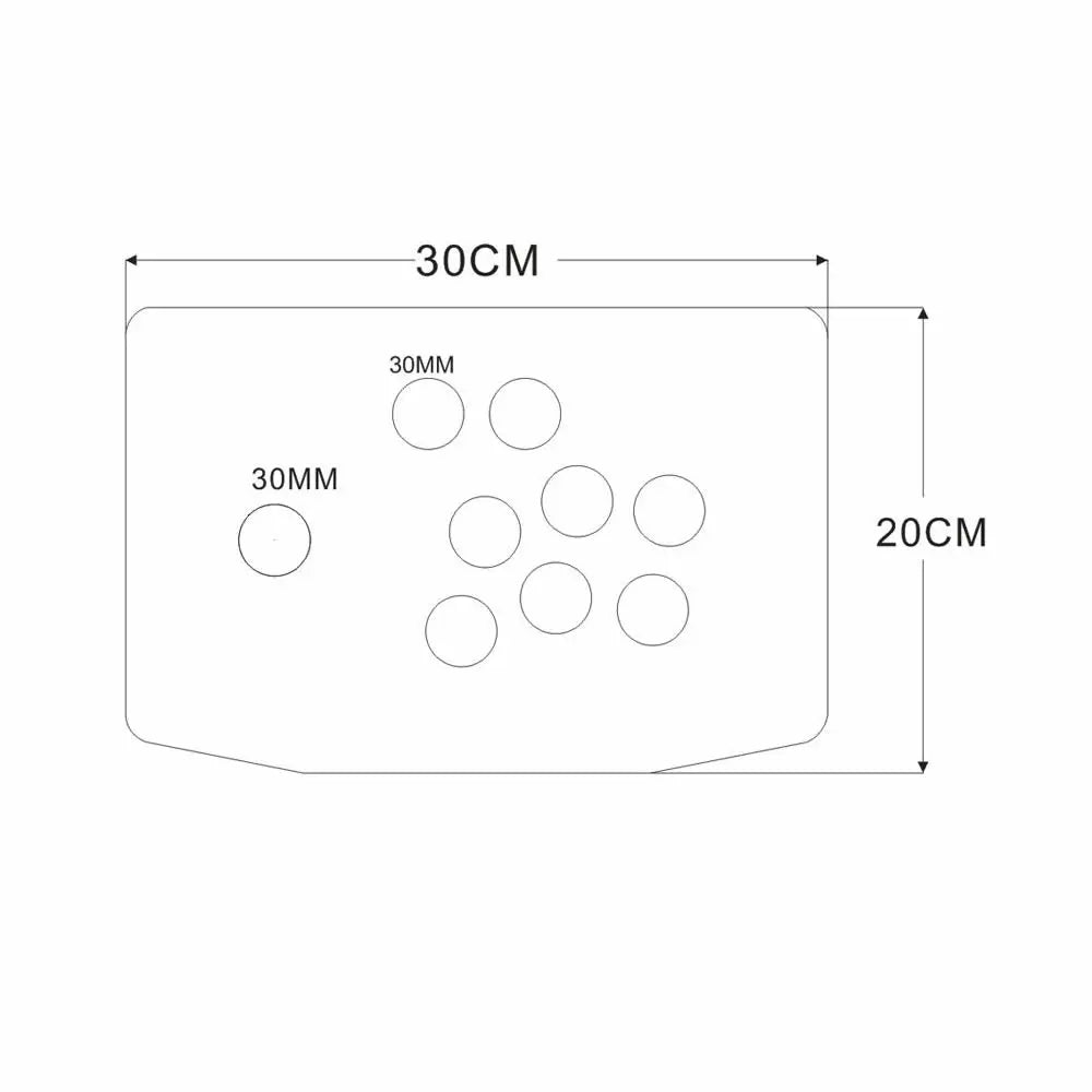 RAC-K500C 8 Buttons Hole Acrylic Artwork Panel Flat Case DIY Arcade Joystick Kits