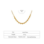 Yhpup New Metal 18 K Plated Short Chain Choker Necklace for Women Gold Stainless Steel Jewelry Joyería Acero Inoxidable Mujer