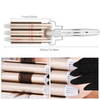 Professional 3 Barrel Curling Iron Wand Fast Heating Tourmaline Ceramic Hair Waver Styling Tool for Beautiful Waves